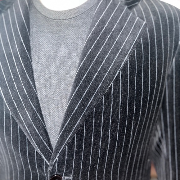 4You Black Velvet Pinstripe Blazer - Picture 2 of 3